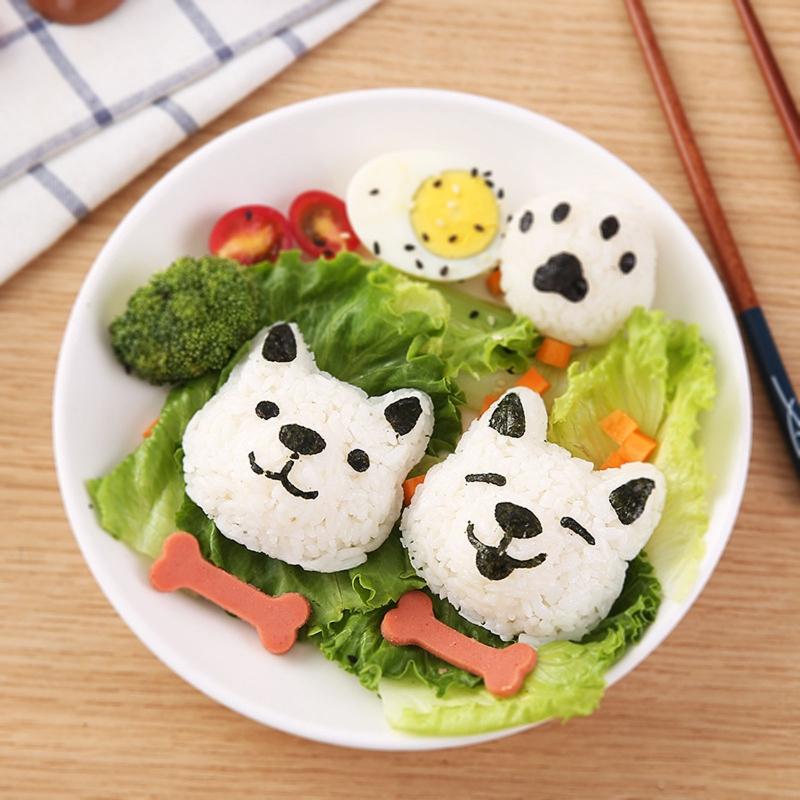 DIY Sushi Moulds Onigiris Rice Ball Food Press Dog Shaped Sushi Maker Molds Sushi Kit Japanese Cuisine Bento Accessories