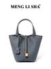 2025 High-End Genuine Leather Bucket Handbag - Classic, Versatile, Large Capacity Mommy Bag