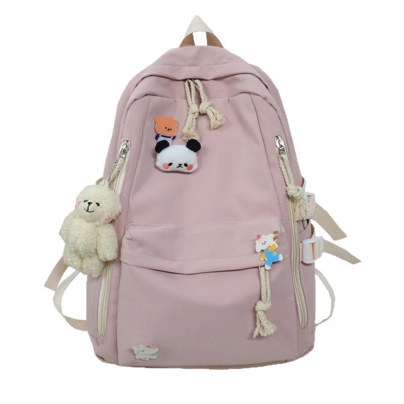 Schoolbag Female Junior High School Student Schoolbag Cute Harajuku Japanese Girl Backpack Large Capacity Versatile Korean Version Casual Backpack