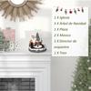 Christmas Village Christmas Scene with LED Lights and Moving Train Christmas Tabletop Decoration 20x19.5x20 cm Multicolor