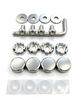 Kuroobaa Car License Plate Bolt Number Frame Stainless Steel Anti-Theft