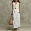 2026 Summer European and American New Amazon, Independent Station Dress Cross-border Women's Sleeveless V-neck Elegant and Fashionable