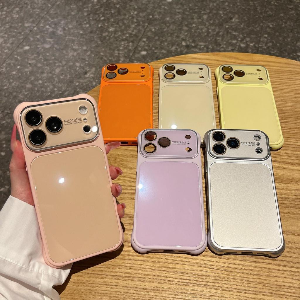 Square Anti-Drop Melamine Glass Case for iPhone 16 Pro Max & Apple 17, 14, 15