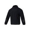 Men's Black Hooded Zip-Up Long Sleeve Comfortable Jacket