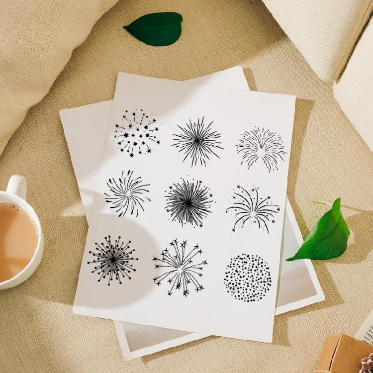 Firework Sparkler Background Clear Stamps for Card Making DIY Accessories