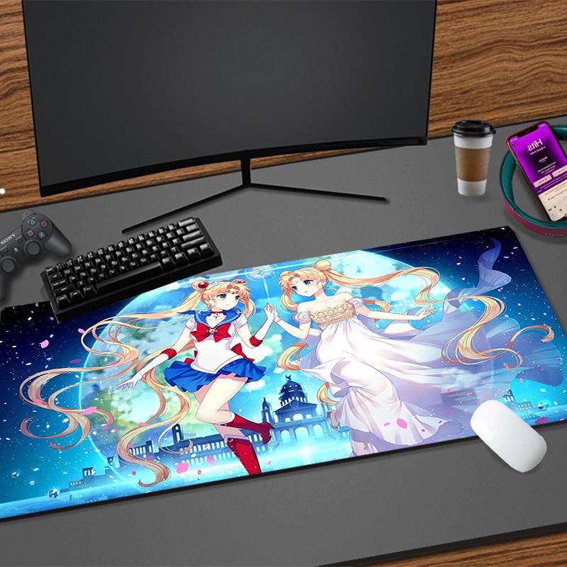 Mouse Pad Sailor Moon Gamers Decoracion Gamer Desk Mat Mousepad New Gaming Accessories Varmilo Rug Mouse Pads Keyboard Carpet