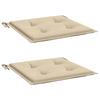 Garden Chair Cushions 2 Pcs Beige 50x50x4 Cm Oxford Fabric