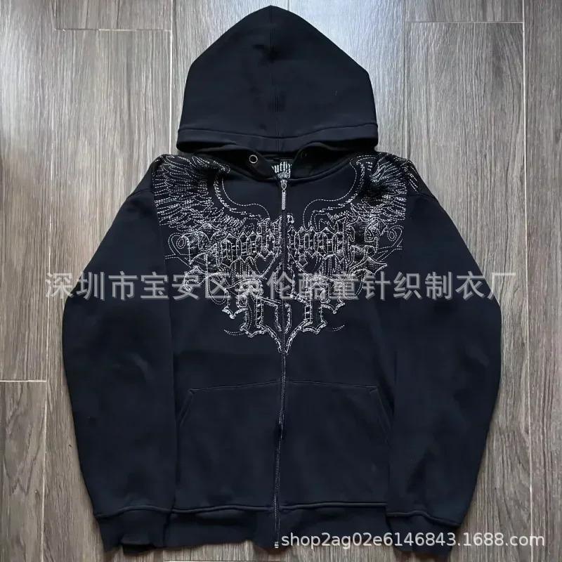 Hooded Jacket New Cross Spot Hooded Cardigan Bow Print Versatile Hoodie