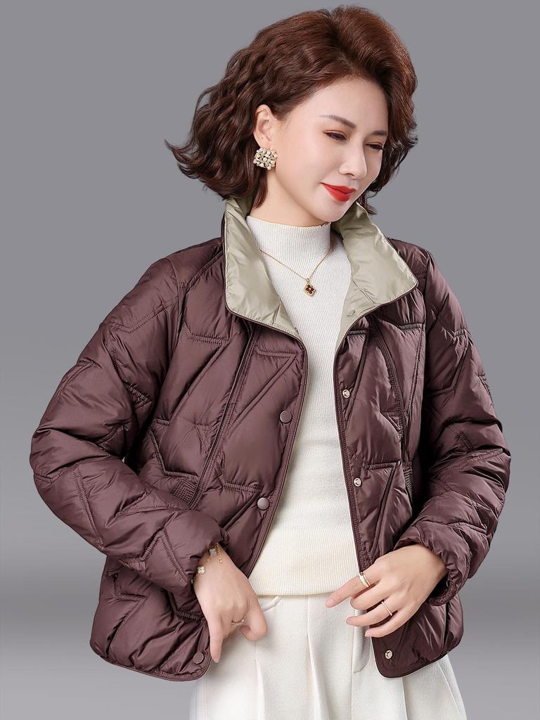 Luomeng 2025 Stylish Winter Down Jacket for Middle-aged & Elderly Women