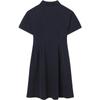 FILA Logo Woven Loose Polo Short Sleeve Dress Women Dresses Legendary-Blue F11W334303FNV