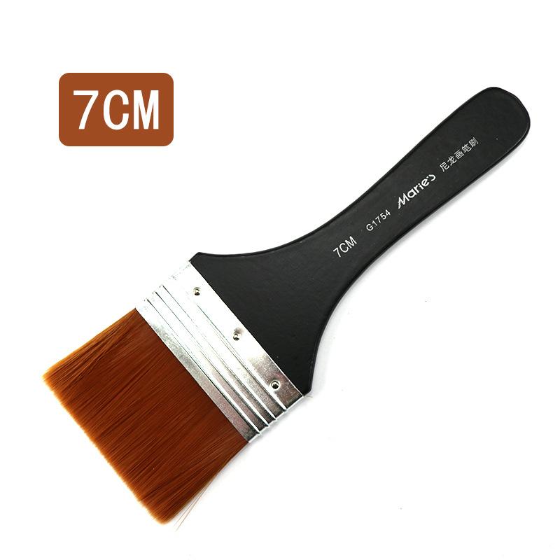 Black Handle Brush Metal Ring Wooden Handle Nylon Hair Artist Watercolor Oil Painting Gouache Acrylic Art Supplies