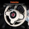 For Fiat 500 2010-2026 ABS Carbon Fiber Car Center Console Gear Shift Panel Steering Wheel Decorative Frame Sticker Accessories