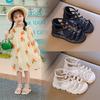 Summer Children'S Roman Sandals Thick Soled Fashion Metal Love Kids'S Sandals Toddler Girls'S Casual Open Toe Beach Sandals