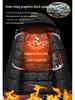 Men's Business Casual Down Jacket with Detachable Hood - Graphene Insulated, Thick Padded Cotton Coat for Winter