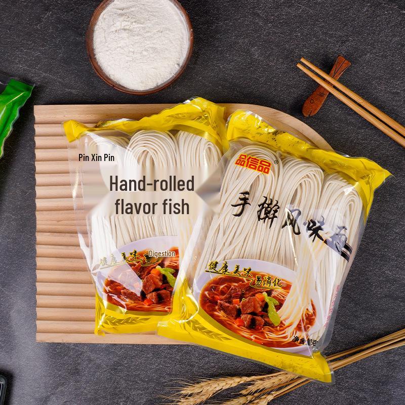 Pinxinpin Hand-Pulled Semi-Dry Instant Noodles, Healthy Flavor, 500g/bag