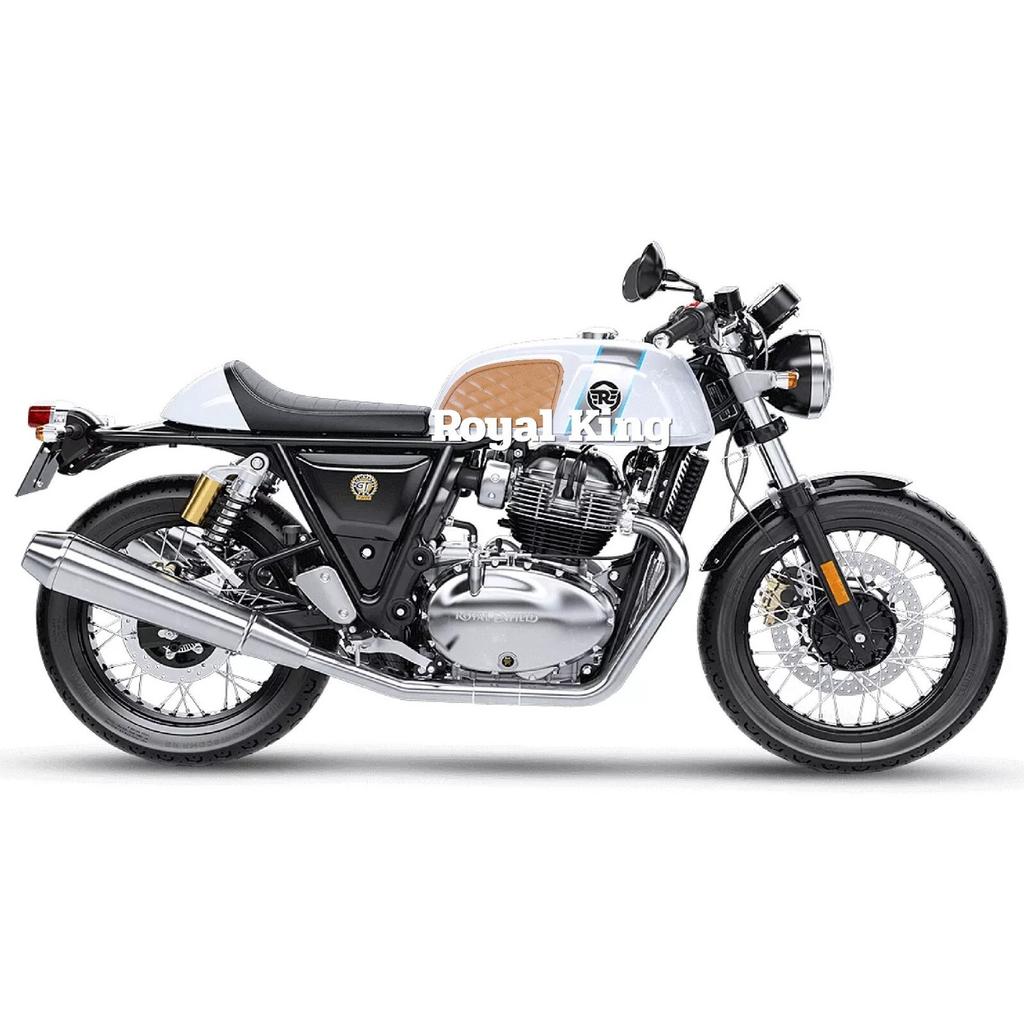 Premium "Quilted Tan Leather Tank Pads" Fit for Royal Enfield Continental GT 650