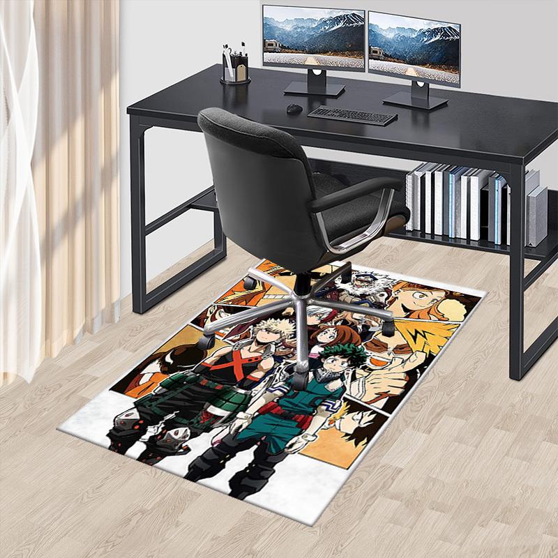 

1pc My Hero Academia Anime Characters Office Chair Mat - Anti-Slip Carpet for Desk, Decorative Floor Covering Suitable for Home or Workplace, Perfect 60cm by 90cm