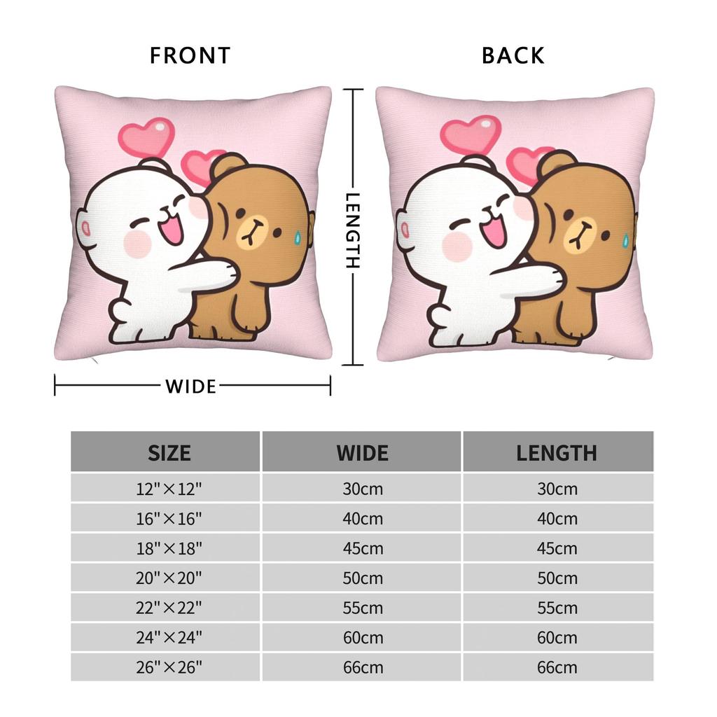 3D Print Kawaii Bubu & Dudu Pillow Cover Kawaii Pillow Case For Sofa Bedroom Home Decor Comfy Pillowcases Birthday Gift