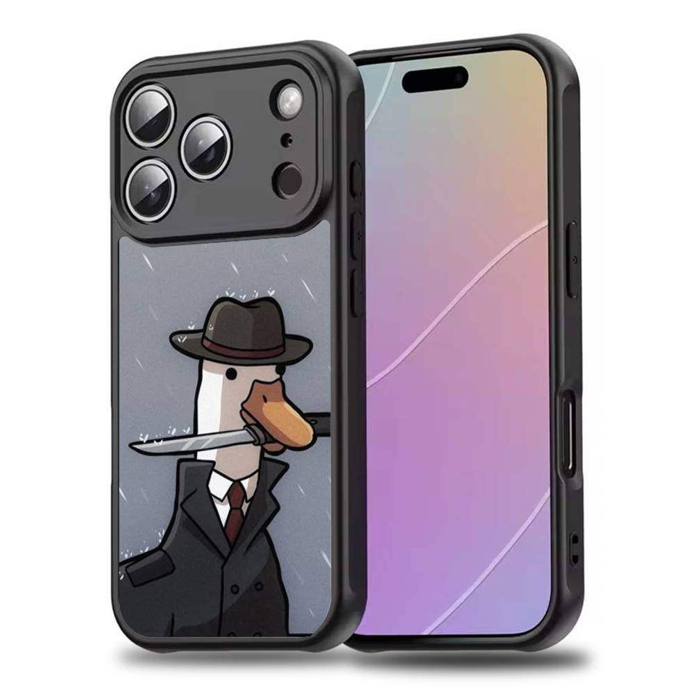 Funny D-Duck Cartoon Phone Case For iPhone 17,16,15,14,13,12,11,Pro,Max,Plus,Mini,SE4,E For Magsafe Wireless