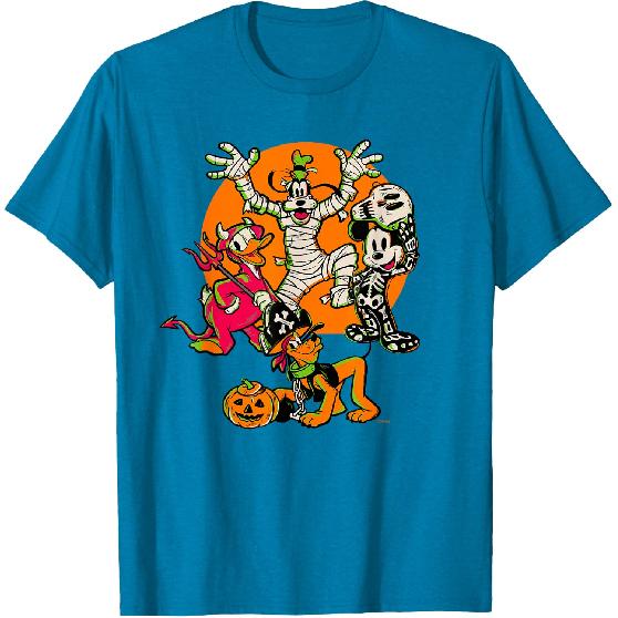 Disney 100 Mickey Donald Goofy & Pluto Halloween Costumes T-Shirt