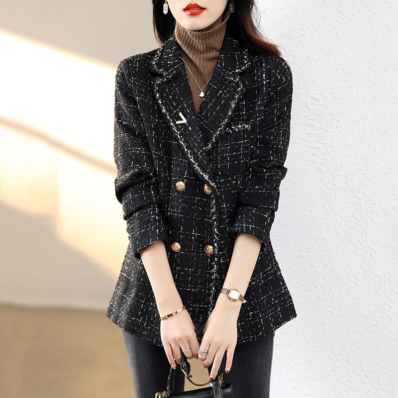 

Куртка Xiaoxiangfeng женская, новый темперамент на осень и зиму, замедляющая старение, стройная и тонкая талия, костюм с длинными рукавами и одежда 2XL