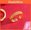 Fresh And Sweet Adjustable Open Ring In Eyecatching Interlocking Brass Gold Plating For Women