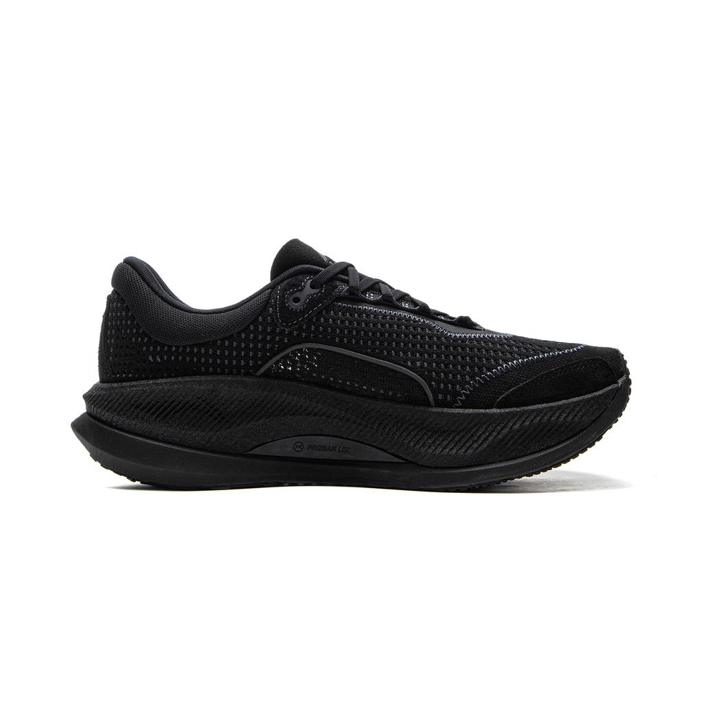 Li Ning Yue Ying CRC Pantofi Sport Trendy cu Absorbție a Șocurilor, Antiderapanți, cu Rebound, cu Talpă Joasă, Casual pentru Alergare, Bărbați, sneaker Negru AZGV053-1