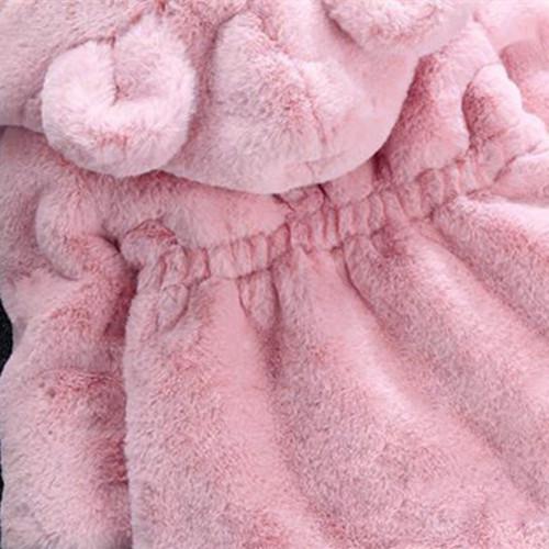 Girls’ Winter Clothes  Warm Children's Faux Fur Coat with Ears for Girls