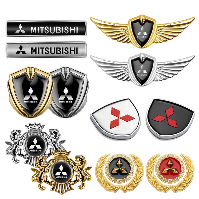 nlvc3 For Mitsubishi Ralliart Xpander Outlander Colt Lancer EX Outlander ASX Competition Metal Car Badge Sticker Body Trunk Decoration