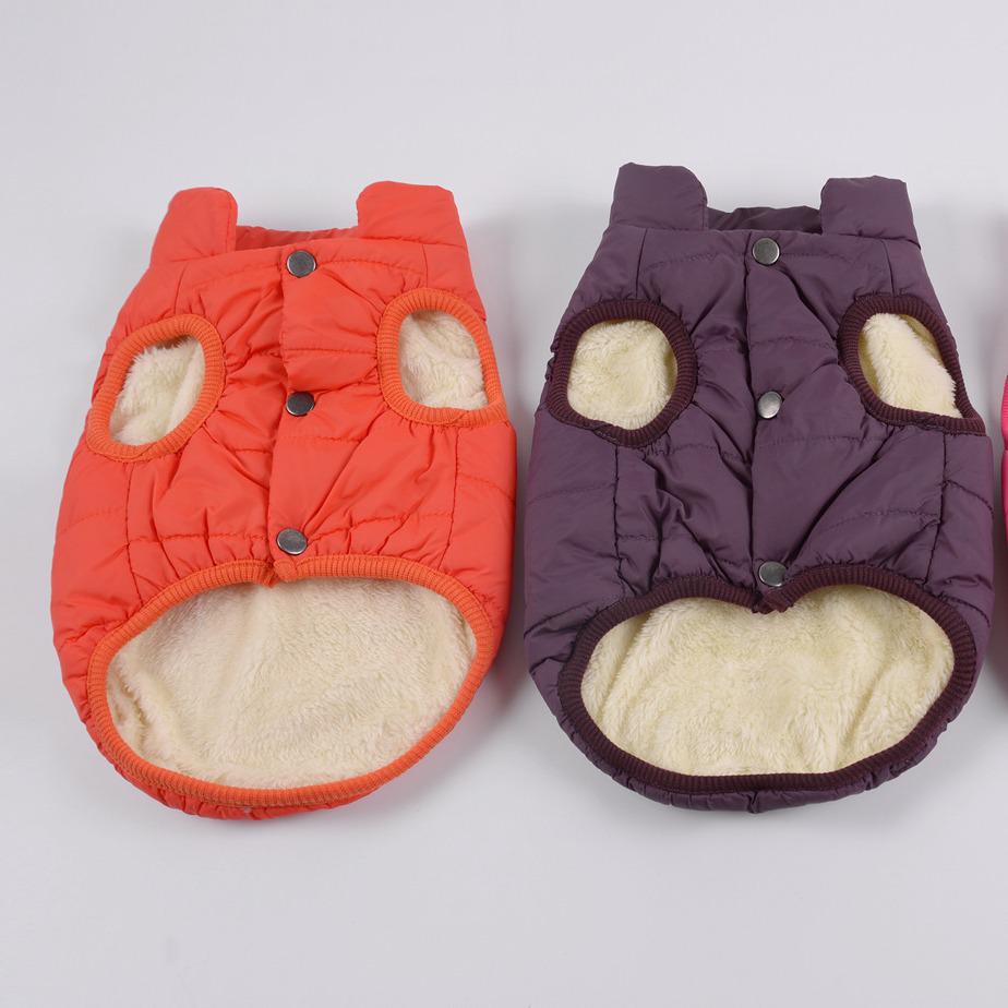 Thickened Cotton Snap Button Jacket for Dogs - Autumn/Winter Pet Apparel