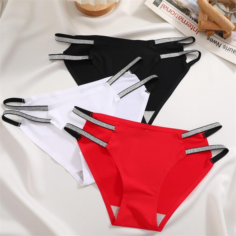 FINETOO Sømløs truse for kvinner Midje Sexy beltedesign Mid-midje Brise Komfortabelt undertøy