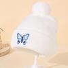 In Herfst En Winter, Gebreide Mutsen Met Vlinderafdruk, Truien En Hotselling Wolmutsen Voor Reizen En Warm Blijven