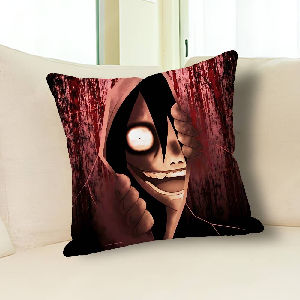 Gruseliger Urbaner Killer J-Jeffs-S Promi-Merchandise All-Match Bedruckte Kissenhülle Sofa Auto Büro Zimmerdekoration Schutz