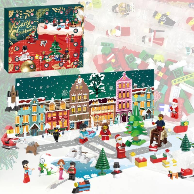 Block Building Christmas Blind Box Book Assembly Toy Puzzle Santa Gift Xmas