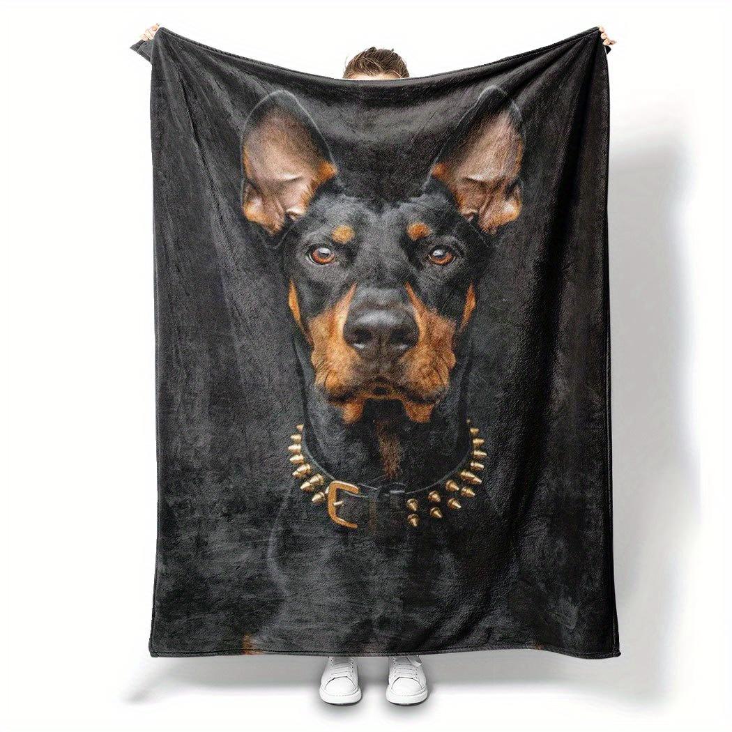 

Dog Face Flannel Throw Blanket Realistic Print Soft Cozy Fleece for Home Office Sofa and Car All Season Pet Lover Gift 130x150cm51x59in