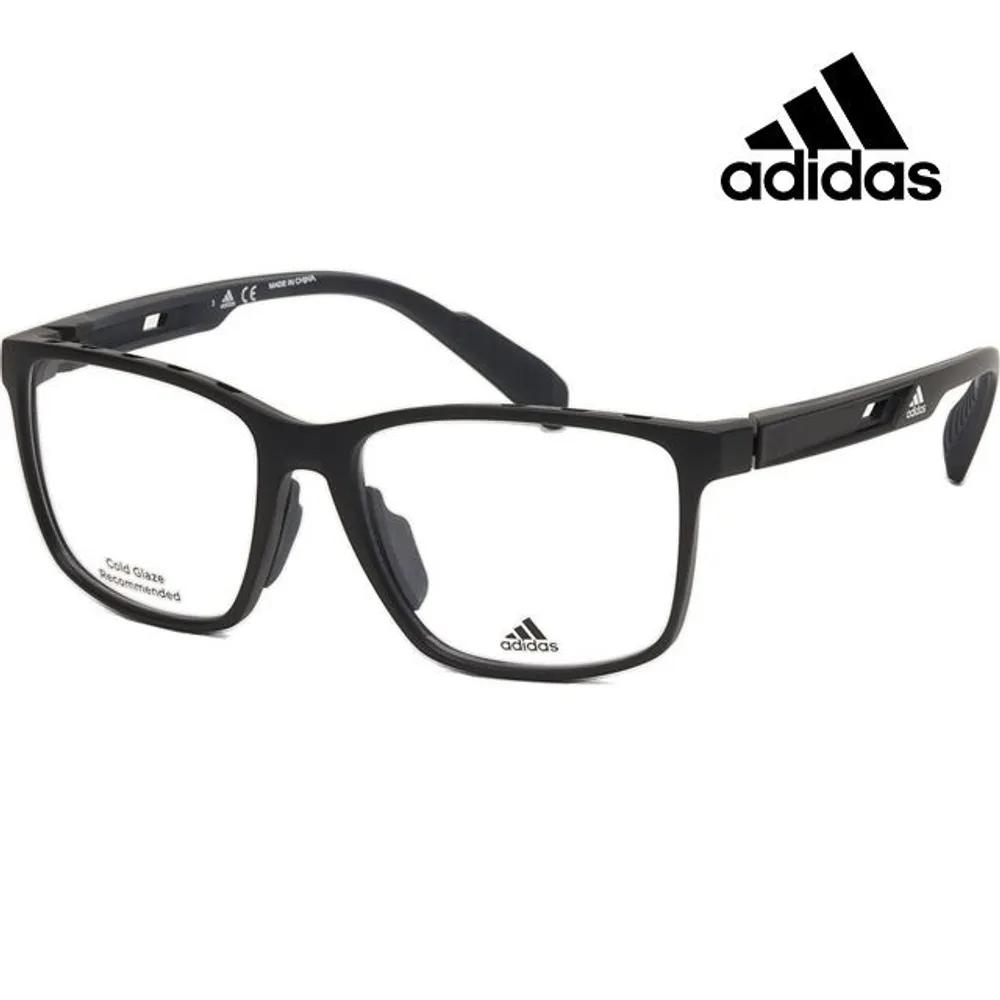 

adidas Eyeglass Frames SP5008 002 Square Sporty Fashion Black Horn-rimmed