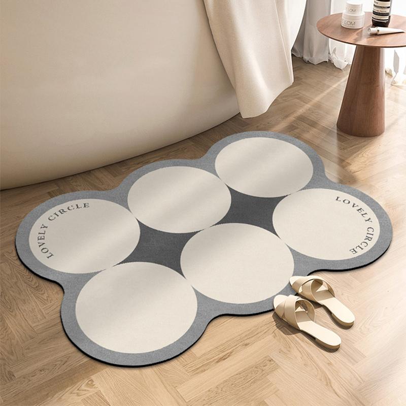 Luxury Diatomite Bathroom Shower Bath Mat Absorbent Foot Mats Non-slip Quick Dry Toilet Rugs Carpet Doormat Washable
