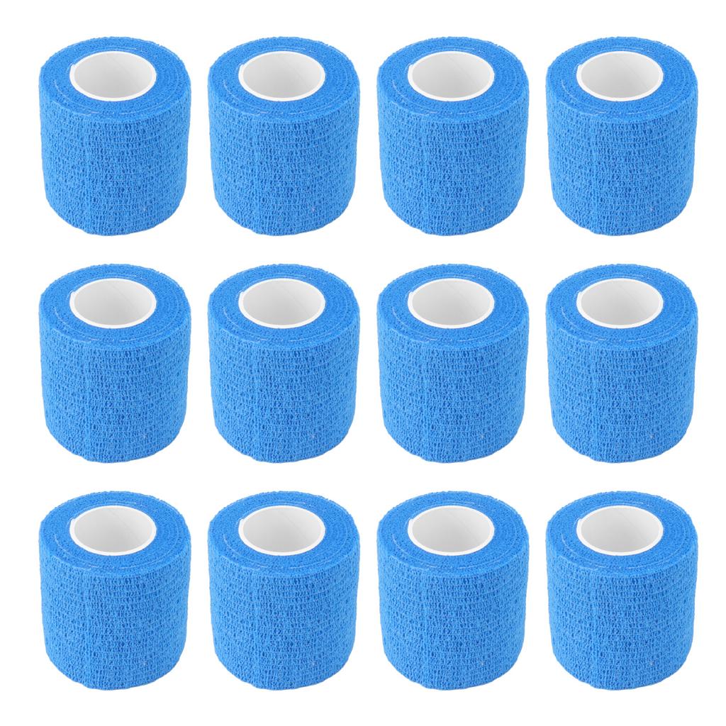 12 Pack 4.5M Animal Elastic Bandage Self Adhesive Cow Hoof Repairing Bandage Non Woven Polyester Waterproof for