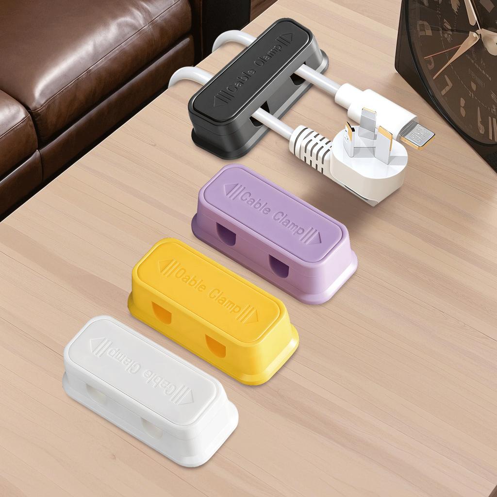 Magnetic Dual-Port Cable Organiser for Desktop or Wall Mounting