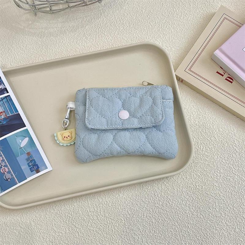Cute Cartoon Floral Quilting Document Storage Bag Card Wallet Coin Purse ID Card Holder Driver's License Holder Badge Holder