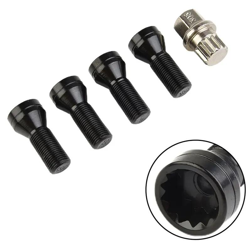 4Pcs Anti-theft Wheel Screw Bolt And Lock Lug Nut Fit For MINI R50 For X6 Car Accessories M12*1.25MM M14*1.5MM