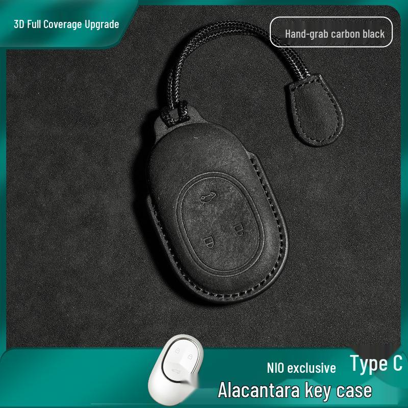 Nio Schlüsselhülle: Kompatibel mit ET5, ET7, ES6, ES7, ES8, EC6 - Nubuk Auto Schlüsselhülle mit Schnalle