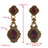 Pendientes de Botón de Alta Gama Estilo Antiguo, Pendientes Retro Desgastados, Elegantes Pendientes de Horquilla de Plata