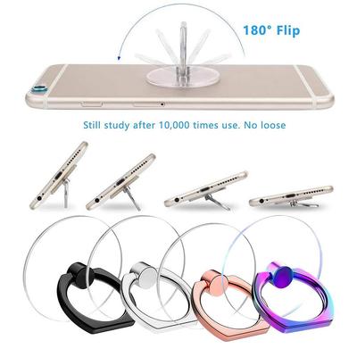 Transparent Mobile Phone Ring Holder Stand 360° Rotation Clear Finger Grip Car Phone Mount Stand Compatible Various iPhones Case