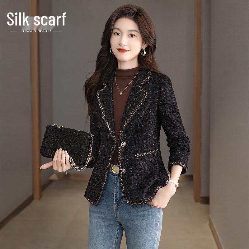 

Women s Elegant Cropped Single-Breasted Blazer XL