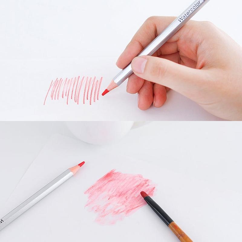 Drawing Pencils Water-Soluble Colored Pencils 12 Different Color Pencils for Coloring Sketching Painting and Drawing