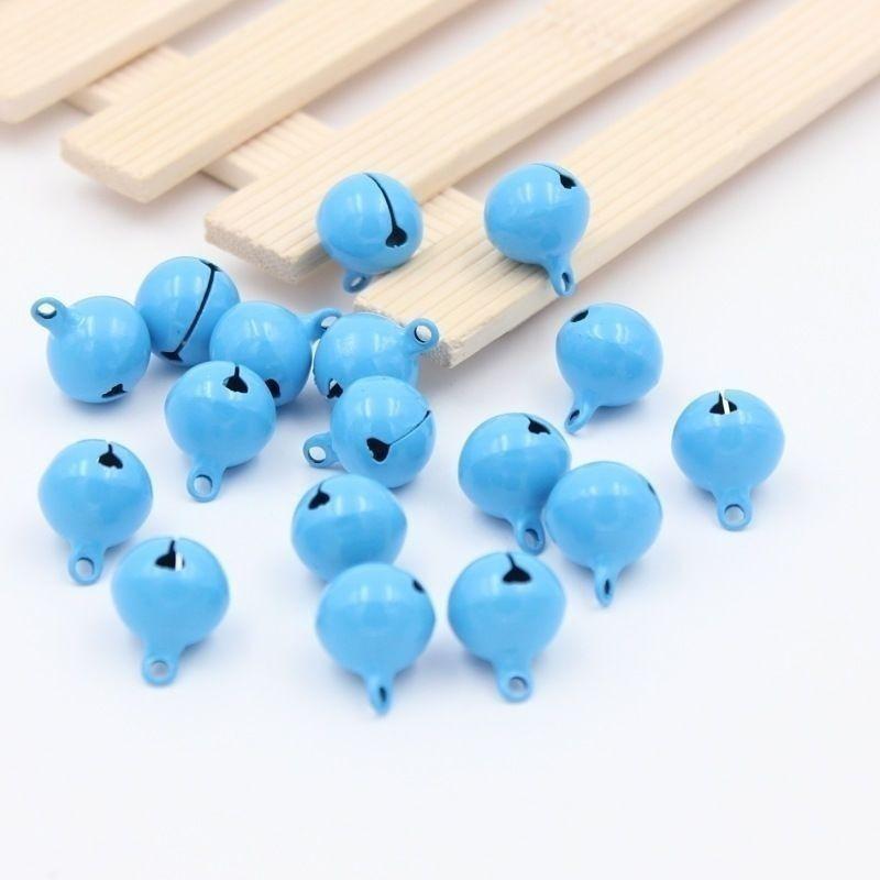 1.4CM Candy Color Enamel Small Bell Keychain Pendant for Pet Collars