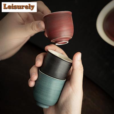 45 ml Japoński Różowy Yin Ceramiczny Kubek do Herbaty Ręcznie Malowany Turkusowy Mały Pojedynczy Kubek Mistrza Kubek do Medytacji Para Herbaciana Zestaw do Herbaty Kung Fu