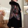 Wear On Both Sides Plus Size Middle-aged Women's Long Faux Fur Coat Winter Outerwears Hooded Elegant Thick Warm Fur Jackets for Women Clothes