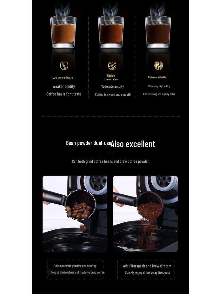 Grind & Brew American Drip Coffee Maker for Home & Office DL-KF1061